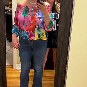 DESIGUAL off the shoulder crop top - L